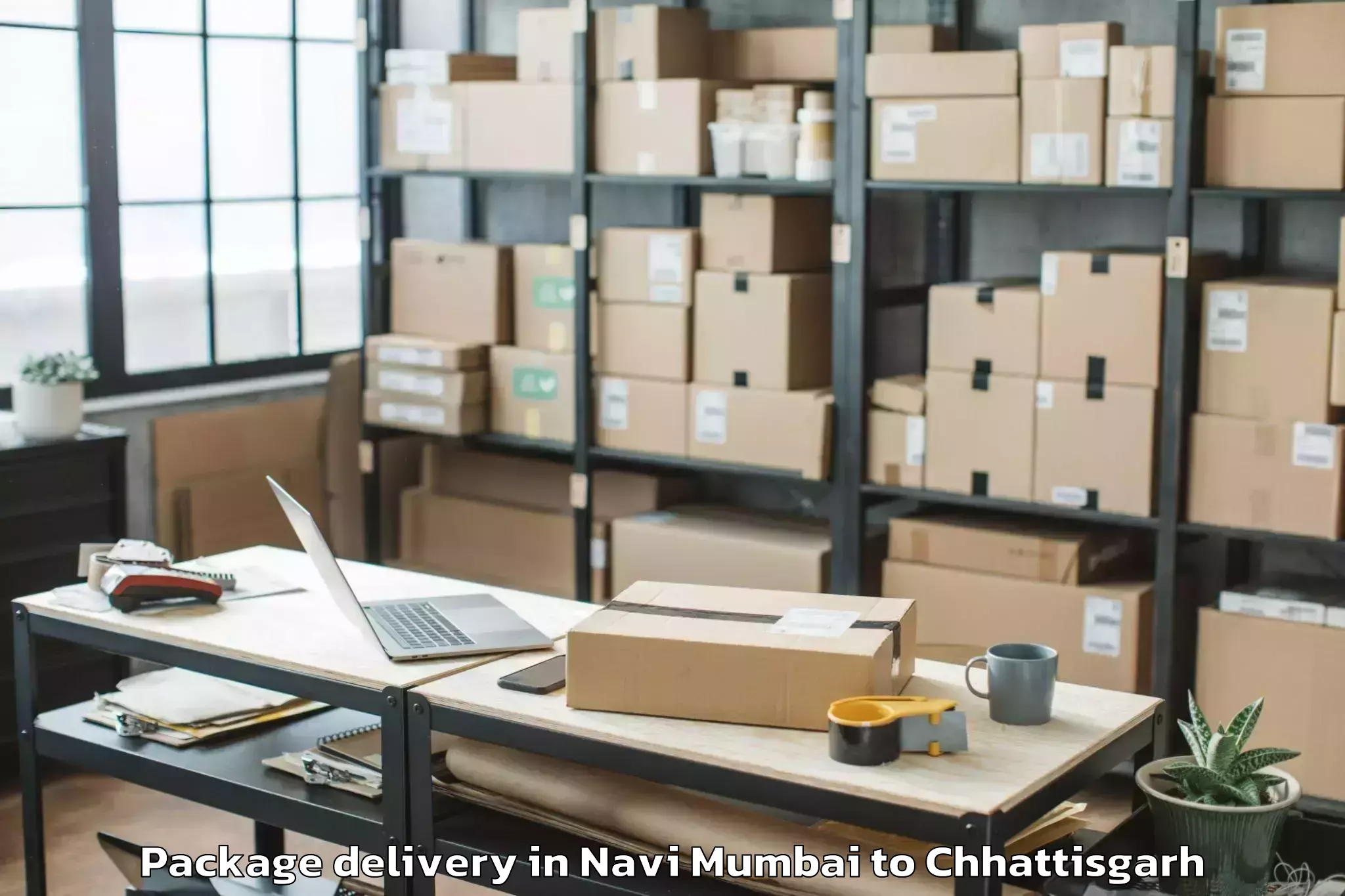 Quality Navi Mumbai to Op Jindal University Raigarh Package Delivery